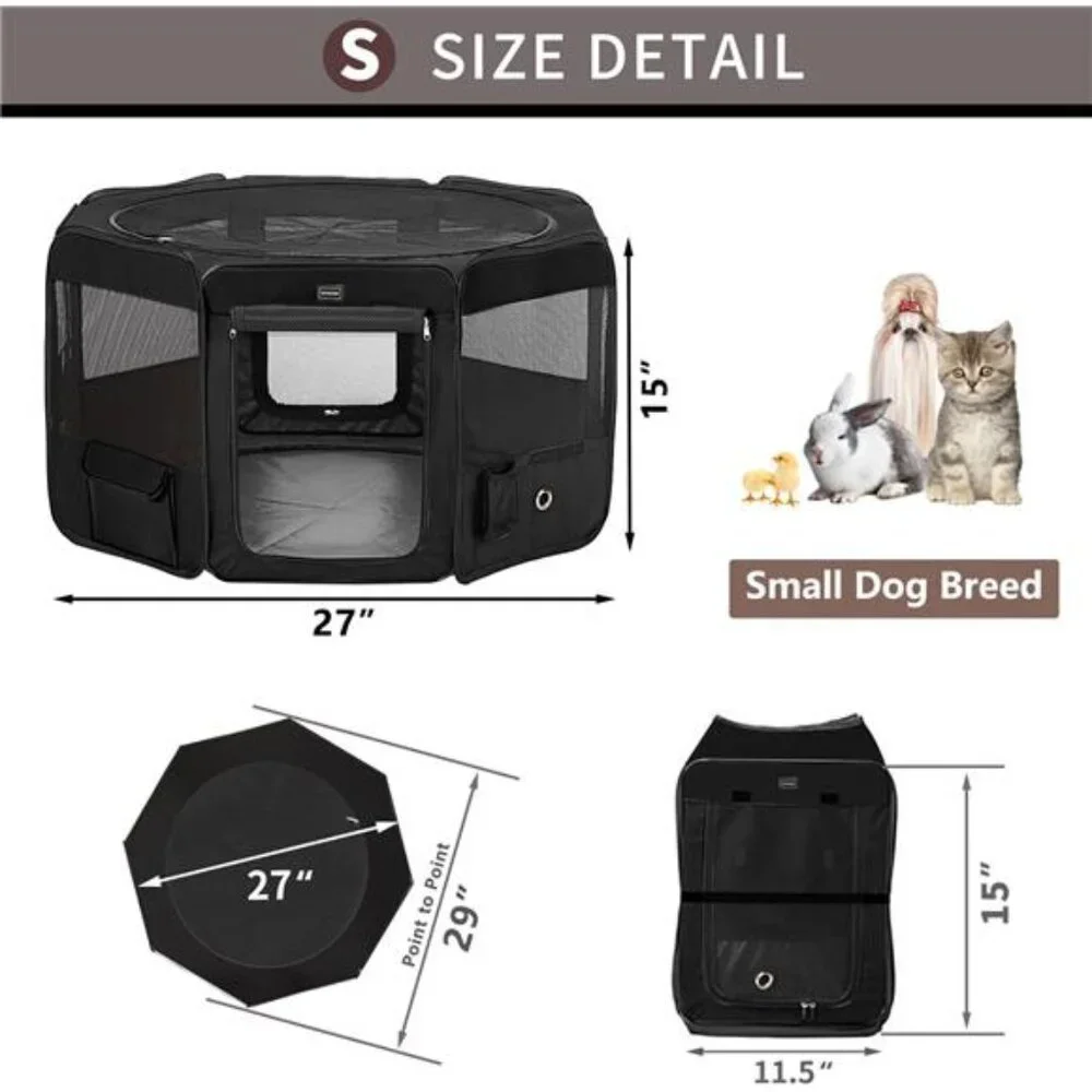 Dog Playpen Portable Pet Play Pens for Small Dog